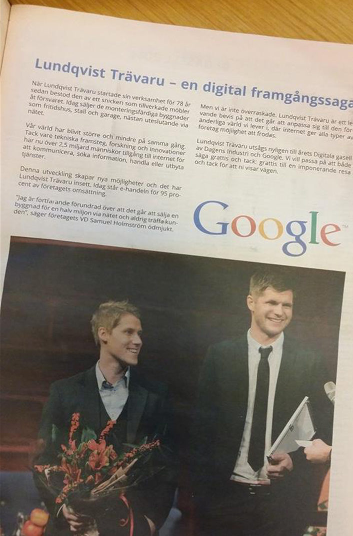 Lundqvist Trävaru AB vill bli ett Google i byggbranschen.