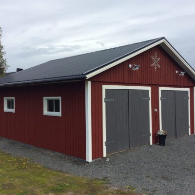 Slagportar på dubbelgarage